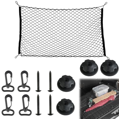 Filet de Rangement de Coffre de Voiture Extensible 140x100cm - Organisateur Universel pour Bagages - Sécurité Renforcée - Installation Facile - Nylon Robuste