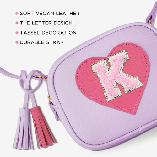 Image of KKXIU Birthday Gifts for Girls Initial Toddler Purse Cute Kids Crossbody Bag