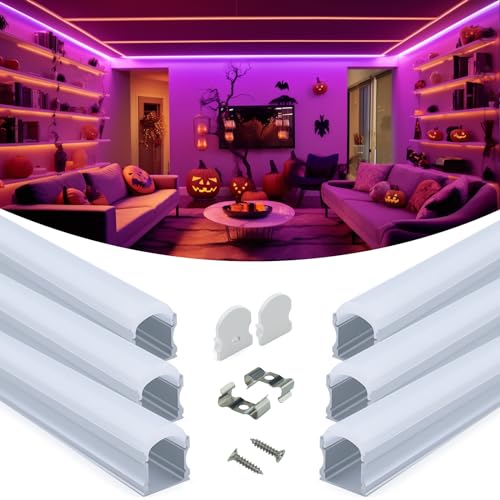 Tira LED 16.4FT 96 LEDs/m con Canal Aluminio U108 17x20mm miniatura 5