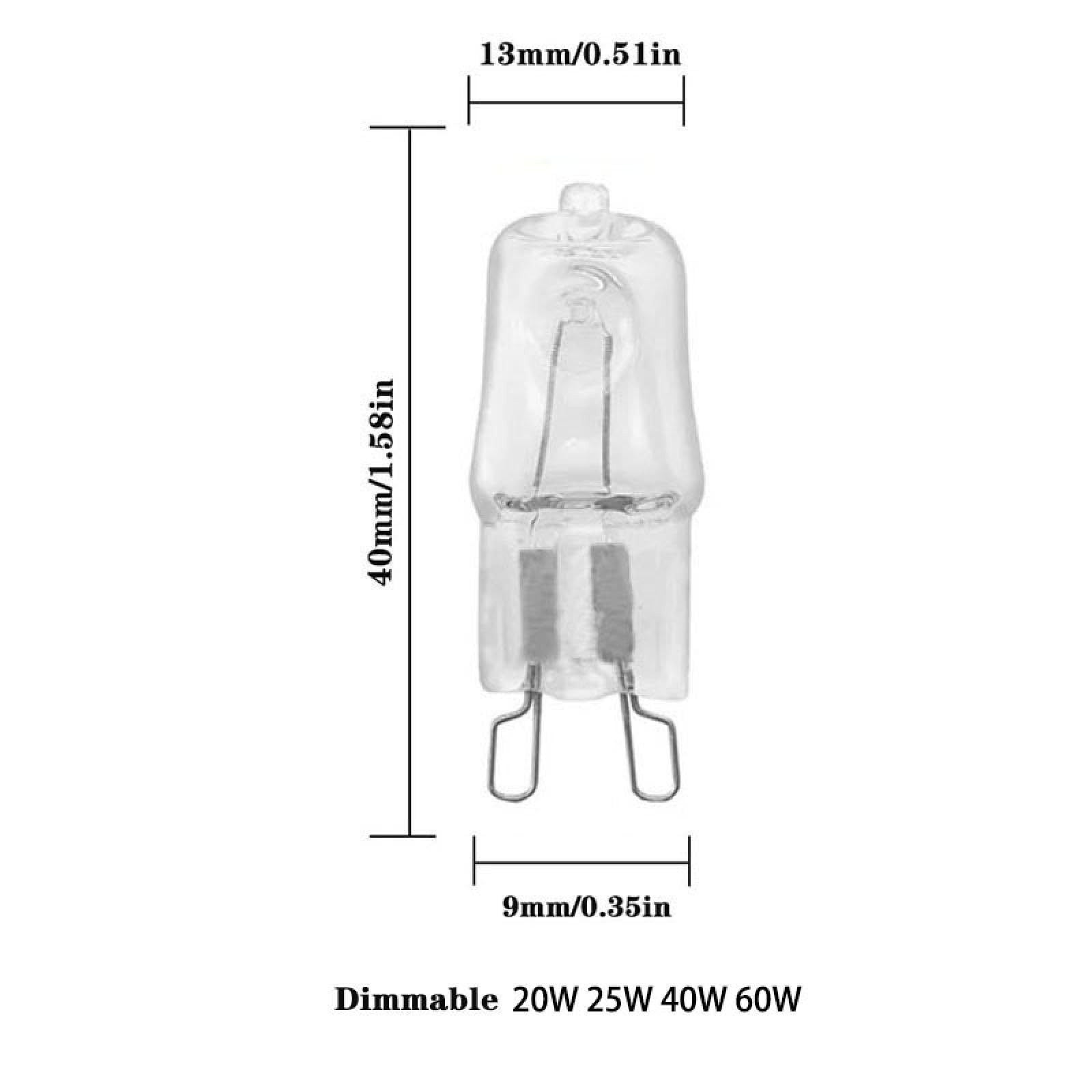 KOOSREEL G9 Halogen Light Bulbs, 40W 230V 10 Packs Clear Capsule 2 - View #12