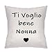 ZCHXD Regali di Nonna Federa Cuscini per Divani Dolci DettiTi Voglio Bene Nonna Decorativo Biancheria Cuscino Copricuscini Divano Caso per Cuscino