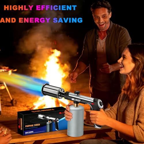 Image of ARTFLAMM Powerful Propane Torch Gun, Kitchen Cooking Torch, Culinary Torch Campfire Starter, Adjustable Grill Torch for Searing Steak, BBQ(Propane Tank Not Included)