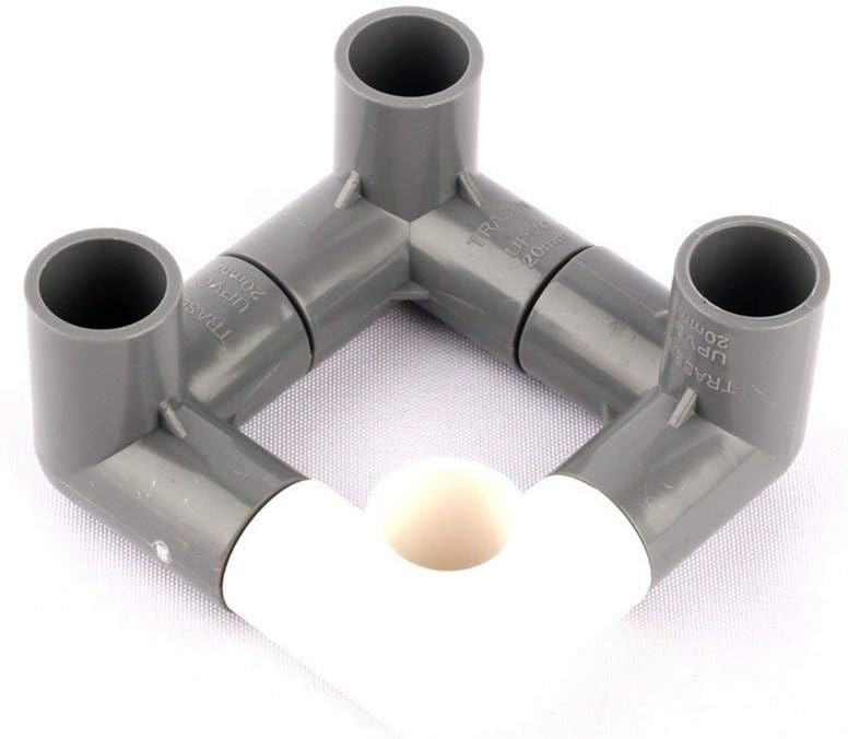 Pipe connector Tee Connector PVC 20mm/25mm3 Way Joint Garden Irrigation Water Pipe Adapter Tube Parts Hose Tools 10pcs (Color : White, Diameter : Inner diameter 25mm)