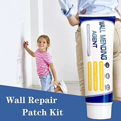 Drywall Repair Kit, 2 Pcs Wall Patch Repair Kit With Scraper, White Wall Spackle Repair Paste Waterproof Wall Mending Agent Quick And Easy To Fill Small Holes Crack For Home Wall #TOP1