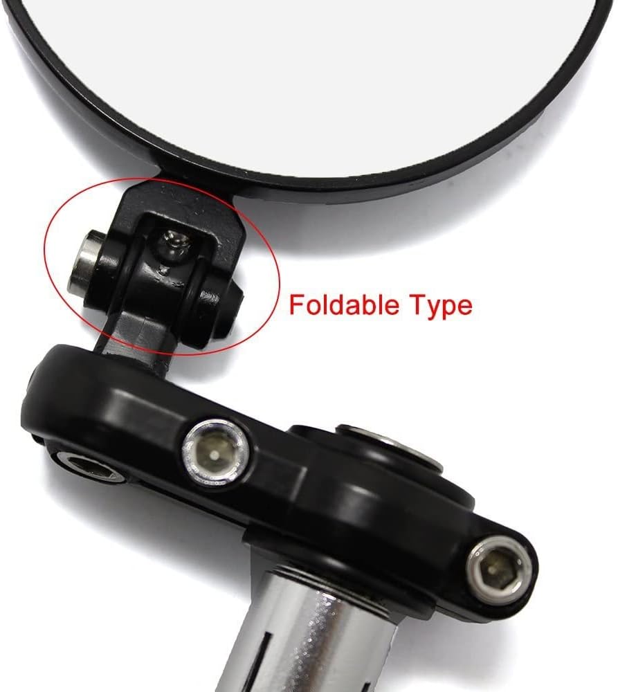 Rearview Mirror Moto Bike Modified Folding Mirror Handle Bar Motorcycle Rear View Side Mirrors 1 Pair Aluminum Bicycle Rearview Adjustable Bar End Mirror