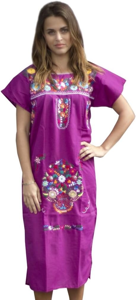 Liliana Cruz Embroidered Mexican Peasant Dress