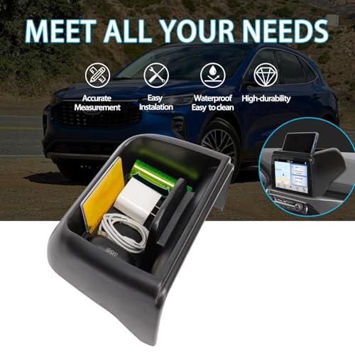 Neepiar 2PCS Center Console Organizer Compatible with Ford Escape 2020-2025 2026 Armrest Storage Box and Dashboard Tray Behind 8-inch Screen Dash Insert Tray Interior Accessories-ONLY FIT 8" display by Neepiar - Image 6