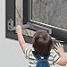 EUDEMON Serratura per finestre di sicurezza per bambini, limitatore di finestre, facile da installare, utilizzando adesivo 3M VHB, non sono necessarie viti o fori (Grigio scuro)