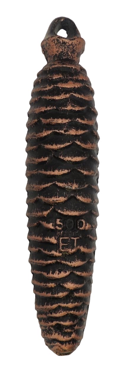 KD89 Gewichte für Kuckucksuhr – deutsche Handarbeit, aus Gusseisen und Form von Tannenzapfen (500 g)