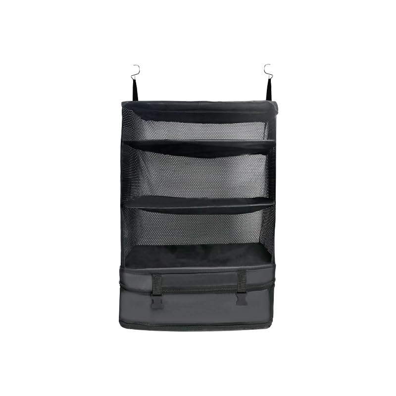 vhg Outdoor travel suitcase storage bag, business trip three-layer hanging bag storage bag, home foldable mesh storage bag-picture-42