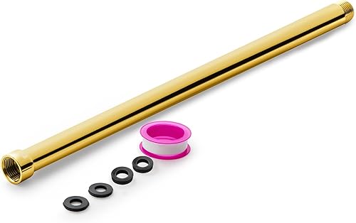 Miniatura 11 de OFFO Brazo de extensión de cabezal de ducha, extensión de brazo de ducha, extensor de cabezal de ducha hecho de acero inoxidable 304, extensión