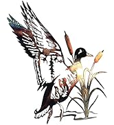 CREATCABIN Canard Métal Mur Art Jardin Canard Canard Reed Chien Tenture Murale Décoration Animal ...