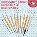 Pottery Tool Kit -11-Piece 21-Tool Beginner's Clay Sculpting Set, Clay, Wood Carving, Ceramic Art Project Accessories for School, Classrooms, Kids/Adults,Great Birthday Gift, Craft Activity