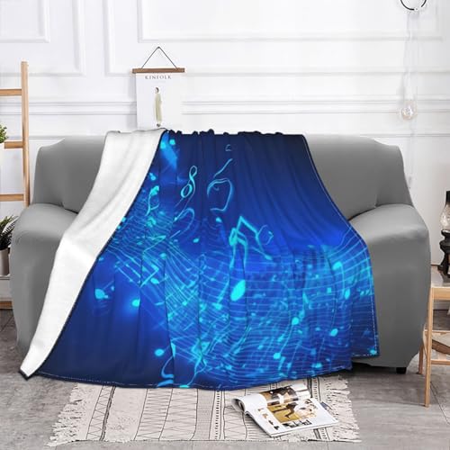 Couverture polaire chaude et légère en flanelle bleue réversible - 3