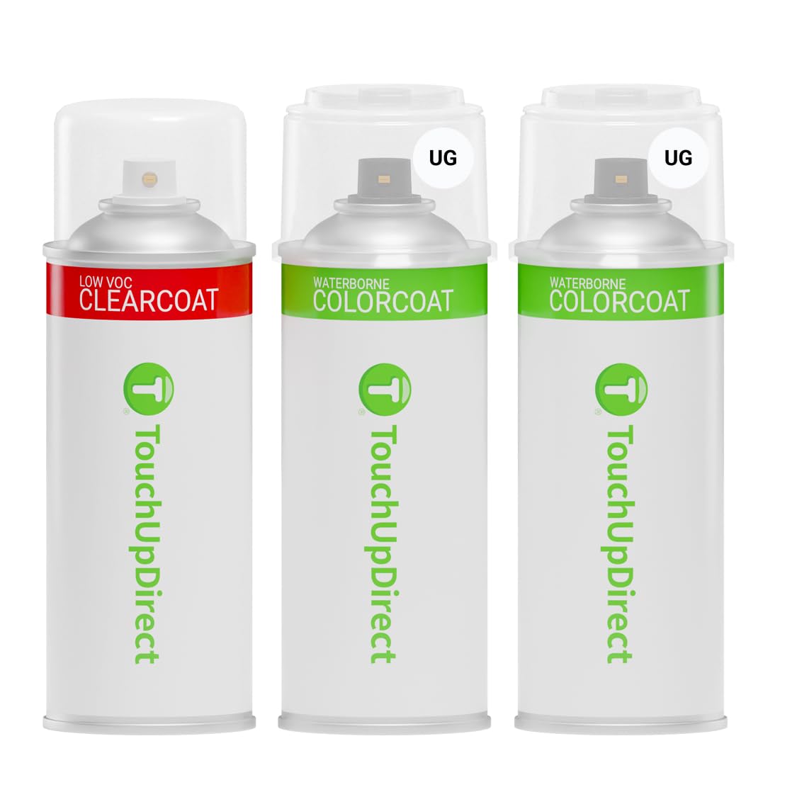 TouchUpDirect Car Paint Touch Up Spray Kit – Compatible with Ford UG White Platinum Pearl Tricoat