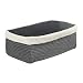 InterDesign Ellis, Hand Knit Organizer Bin for Towels, Toilet Paper Rolls, Books - Gray/Ivory
