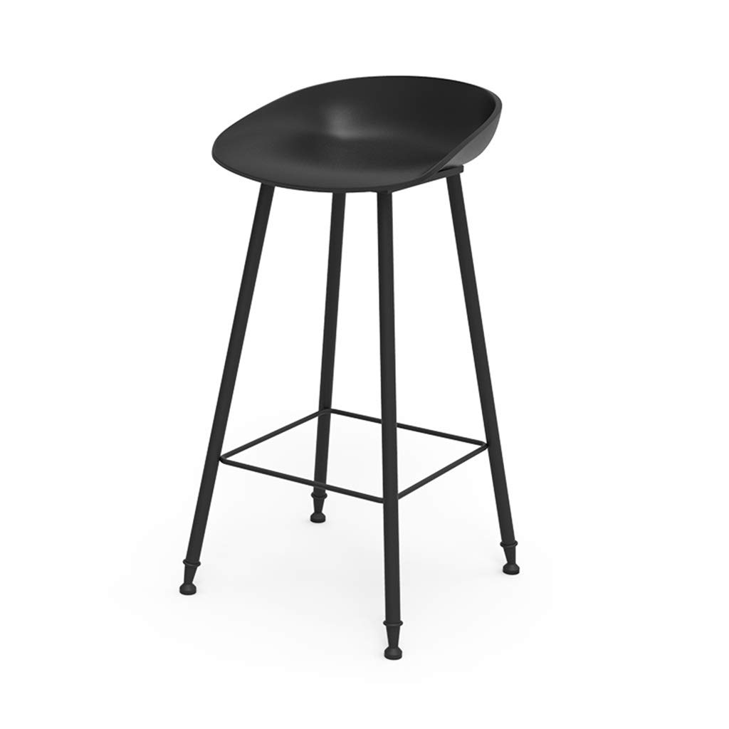 Chaise de bar en fer forgé noir pour repas de cuisine et café