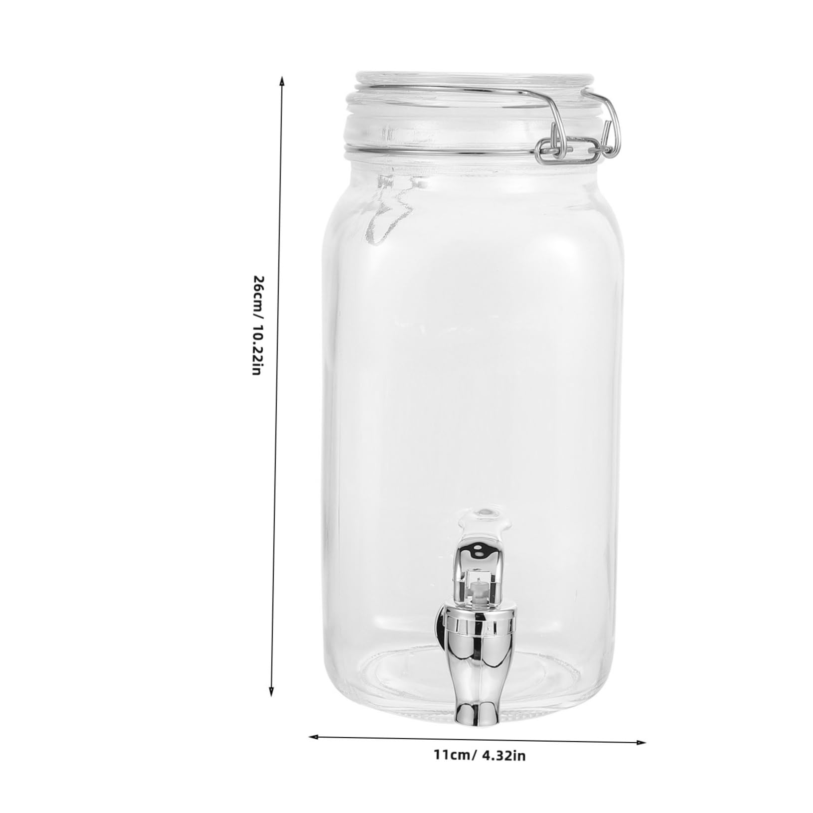ULTECHNOVO Dispensador de Bebidas de Vidrio con Grifo Diseño Funcional Capacidad 2L Material Vidrio y ABS Adecuado para Cocina y Eventos