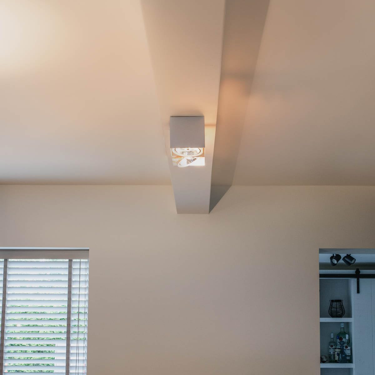 Qazqa Verstellbarer Deckenstrahler, Deckenspot - Box - Weiß, max. 50W, Geeignet für LED, 26cm, Rechteckig, 2-flammig, Ideal als Wohnzimmerlampe, Küche lampe und