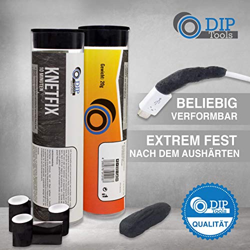 DIP-Tools Wasserdichte 2k Epoxidharz Knete - Epoxidharz mit Härter - 2 Komponenten Kleber - 2k Kleber - Powerknete, Reparaturknete (1x56g)