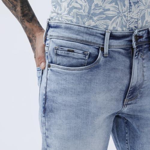 Image of BASICS Cotton Stretch Men's Jeans | Smart Casual Denim | Ultra-flexible stretch cotton denim. Modern style. Durable, breathable & built for all-day travel comfort.
