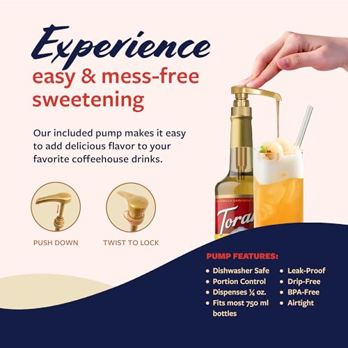 Image of Torani Lychee Syrup for Drinks, Flavoring for Iced Tea, Sodas, and Cocktails, Glass Bottle with Pump Included, 25.4 Fl Oz