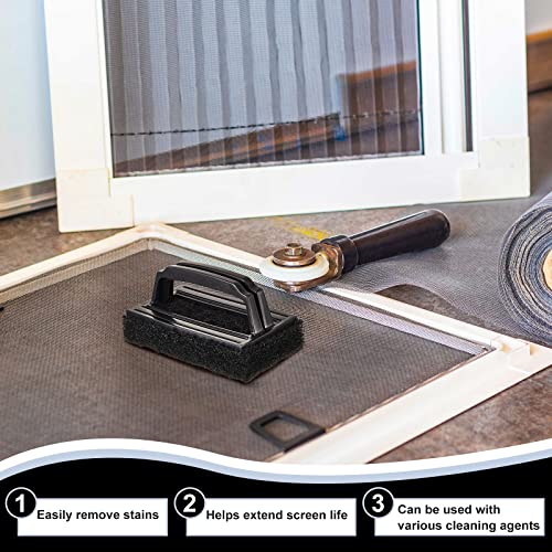 6 Pcs Screen Printing Scrub Pad With Black Handle Screen Print Ink Scrub Brush Chemical Resistant Scrub Cleaner Screen Printing Supplies For Degreasing Reclaiming Mesh Frames Silkscreen Ink Remover #TOP4