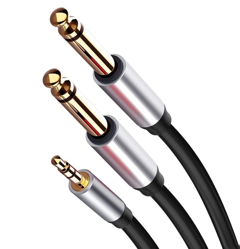 H-its Kabel : ( 5 Meters 3.5mm Stereo Male to 6.35mm Mono Cable - 3.5 mm 1/8" TRS to Dual 6.35 mm 1/4" TS Y-Cable Splitter Cord Compatible for iPhone, iPod, CD Players, Multimedia Speaker (B0B18MMMHR) Amazon Price History, Amazon Price Tracker