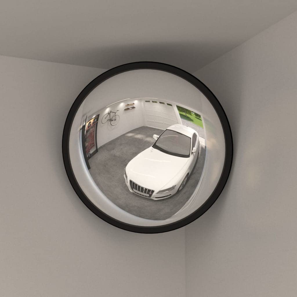 Espejo de tráfico convexo de 40 cm para interiores, acrílico, irrompible, con soporte de montaje para almacén, garaje, estacionamiento, fábrica y zonas de visión seguras