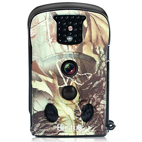 Preisvergleich Produktbild Bestok Wildkamera 12MP 1080p Überwachungskamera Spiel Wildlife Pfadfinder Trail Tier Digitale Kamera Bewegungserkennung Wasserdicht mit Nachtsicht