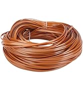 WEBEEDY 5mm/0.2 inch Flat Synthetic Rattan Weaving Material Rattan Furniture Repair Material for ...