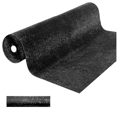 Alfombra de césped sintético, color negro, 7 mm, para casa, tienda, gimnasio, jardín, césped sintético, césped, 2 x 5 m