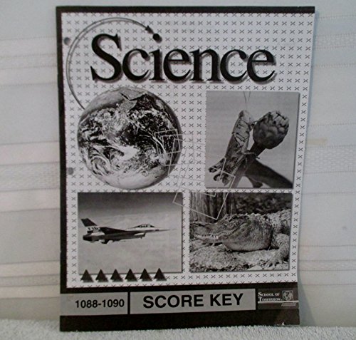 Science Score and Test Key 1088-1090 from School of Tomorrow 1998