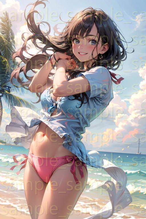 Amazon.co.jp: A4ポスター AI美女 美少女 水着 かわいい グラビア