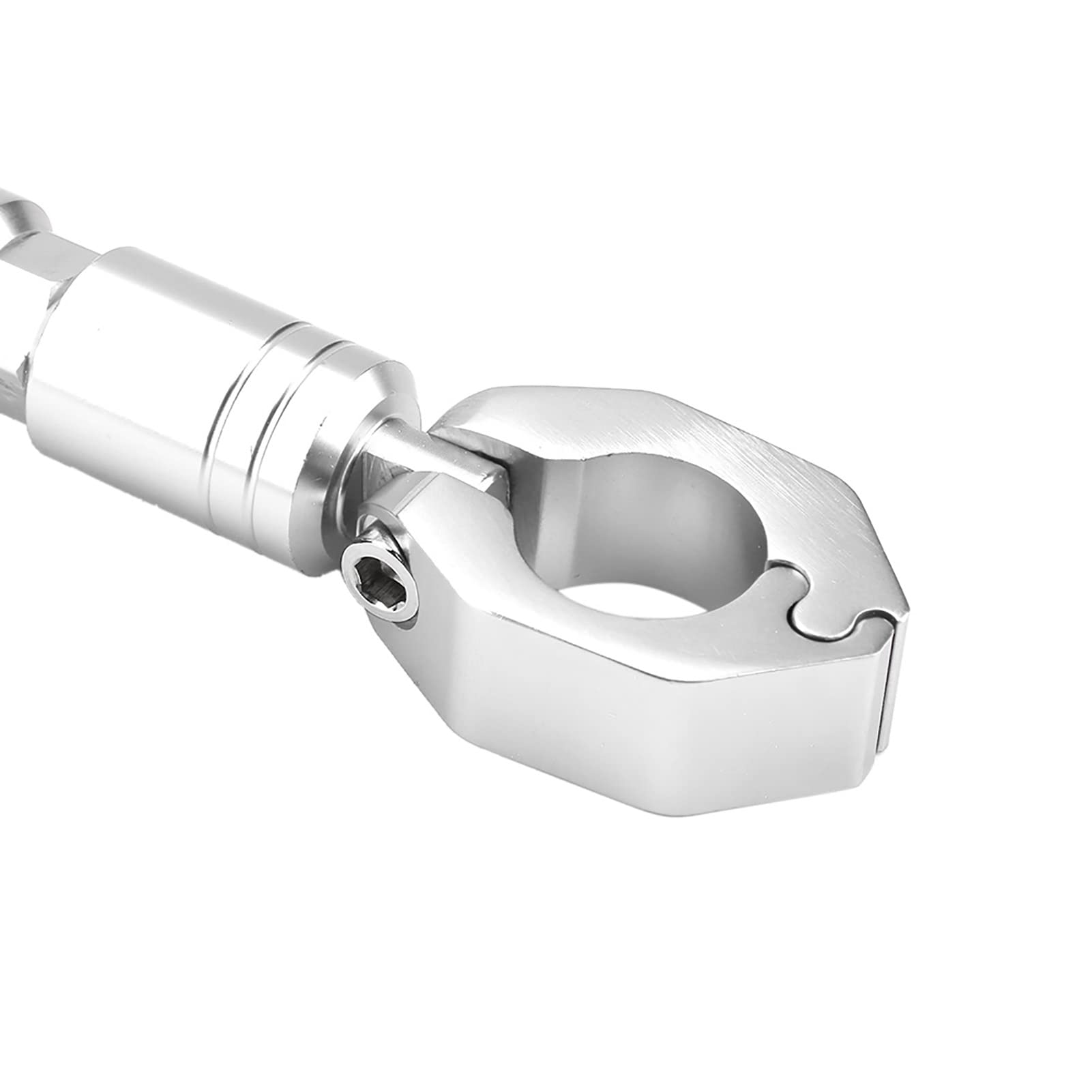 Barre d'équilibre universelle en alliage d'aluminium de 22 mm pour guidon de moto - Accessoires de levier de renfort (argenté) - Support universel pour guidon de moto