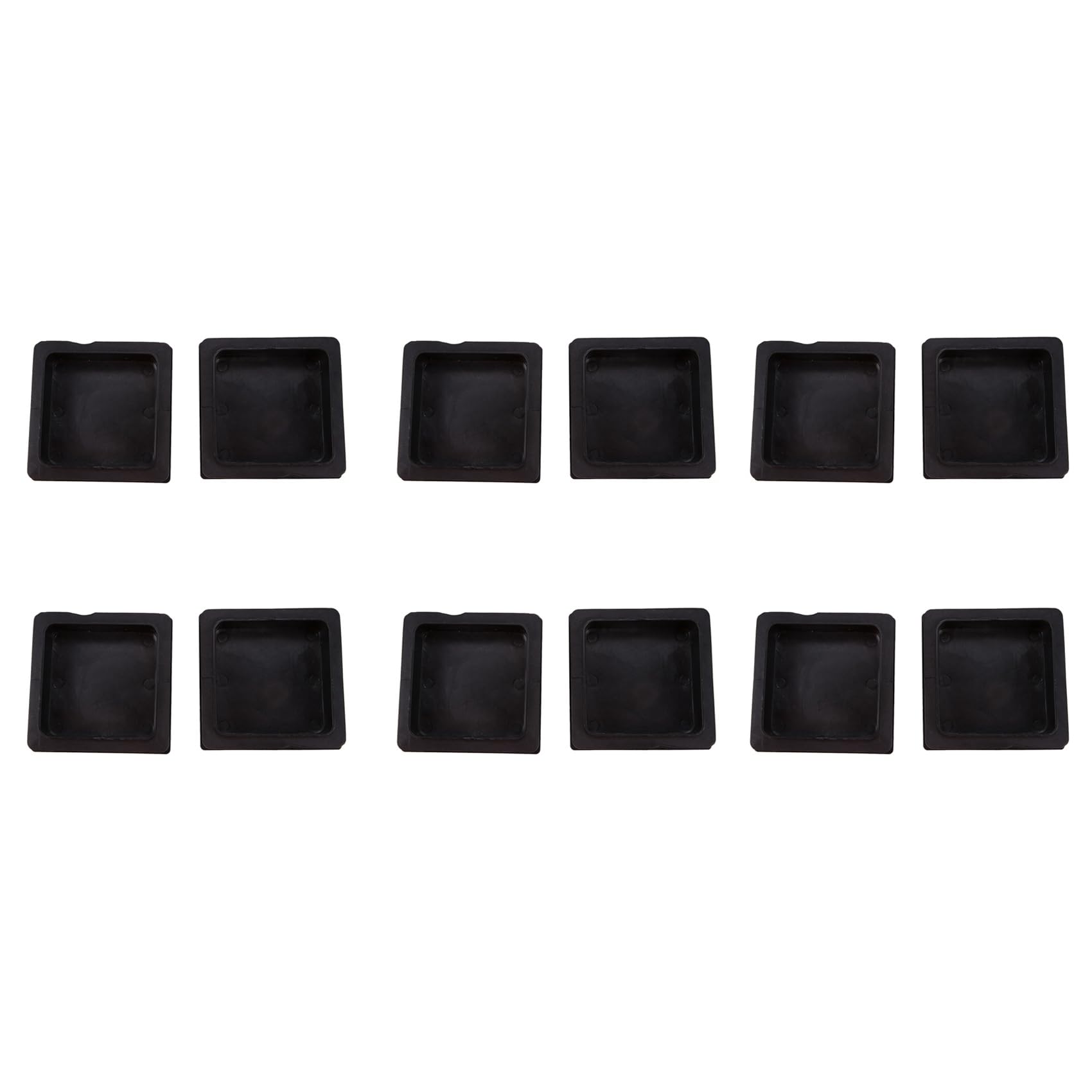 Embouts carrés nervurés en plastique 100mm pour une finition soignée et durable x12
