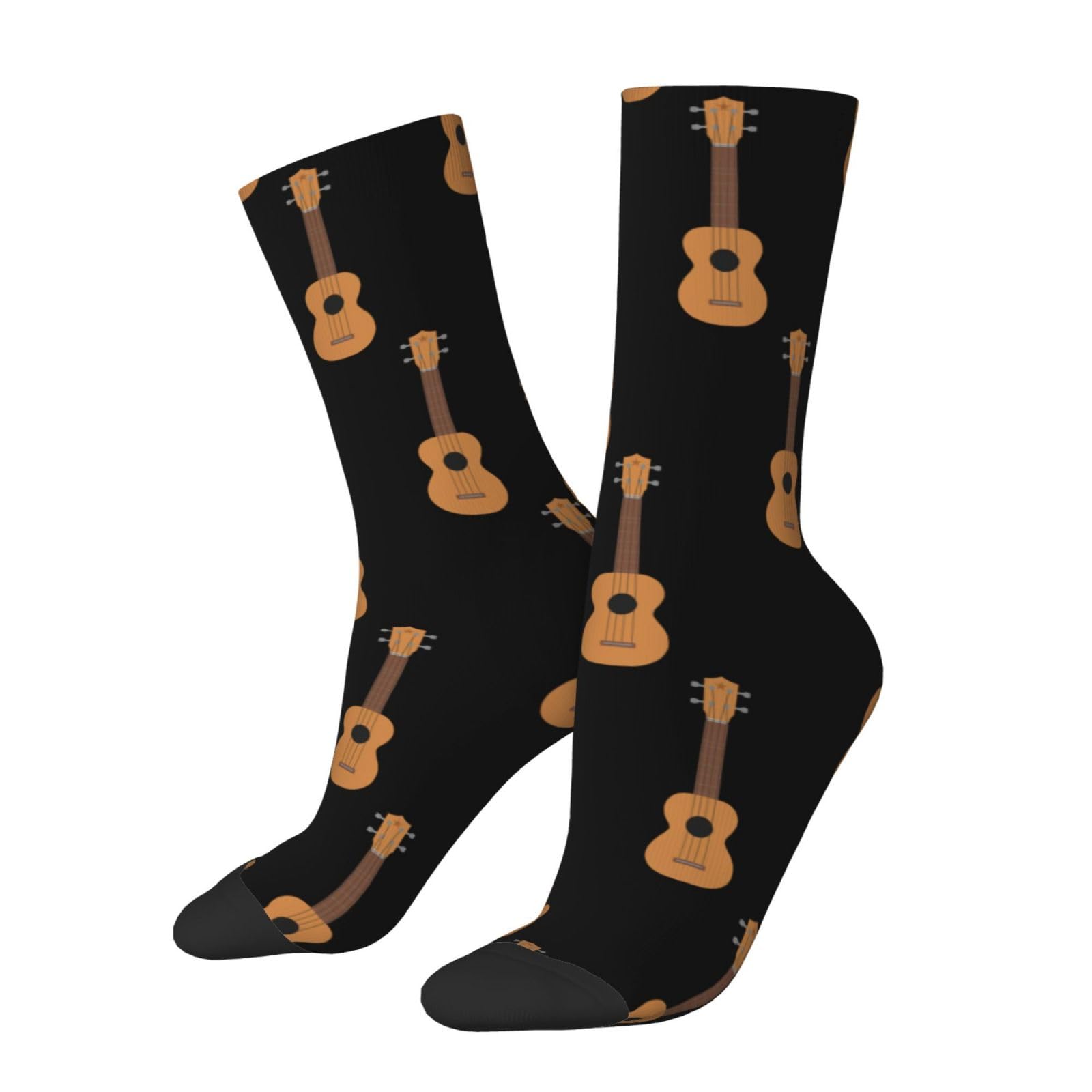 Kwqdozf Unisex As Pic Ukulele Socks Funny Novelty Crew Socks Gift For Men Women Teen