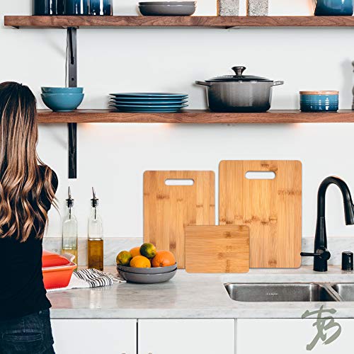 Totally Bamboo 3-Piece Bamboo Wood Cutting Board Set, 3 Assorted Sizes #TOP4