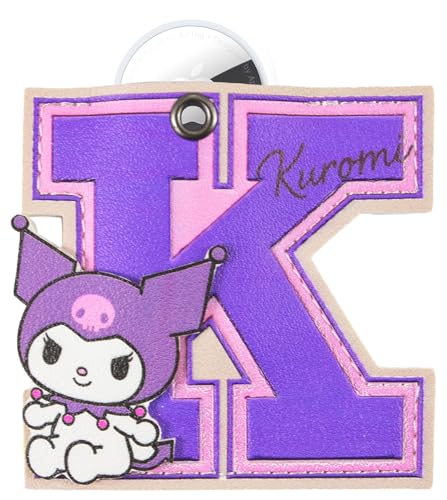 Image of Sonix x Sanrio Character Keychain Case Compatible with Apple AirTag | Protective AirTag Cover Keychain | College Letters Kuromi
