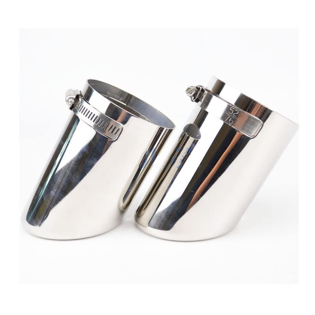 Terminali scarico 2x Silenziatore Per Auto Tubo Coda End Chrome Trim Coperchio Punta Scarico In Acciaio Inossidabile Per Passat Per B6 Per 3C 2005-2010 Per CC 2009-2012 Silenziatore scarico