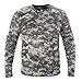 HANTONGHAO Schnell trocknendes Camouflage Langarm-T-Shirt Atmungsaktives militärisches taktisches T-Shirt für Männer für die Jagd, Wandern, Campingkleidung