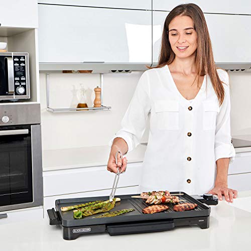Plancha Grill Black+Decker BXGD2200E - 2200W, antiadherente, fácil limpieza