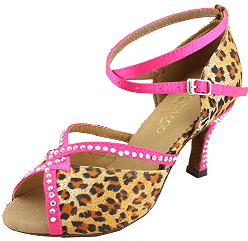 Chaussures de danse latine pour femme Salsa et Tango pour briller en soirée de Ballroom Rose 41