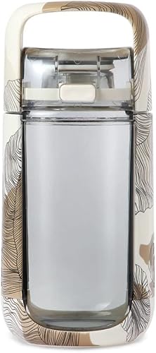 KOR One Planet - Botella de agua Tritan de 13.5 onzas con cierre de seguridad de tapa, tapa abierta de un clic y asa de transporte ergonómica,