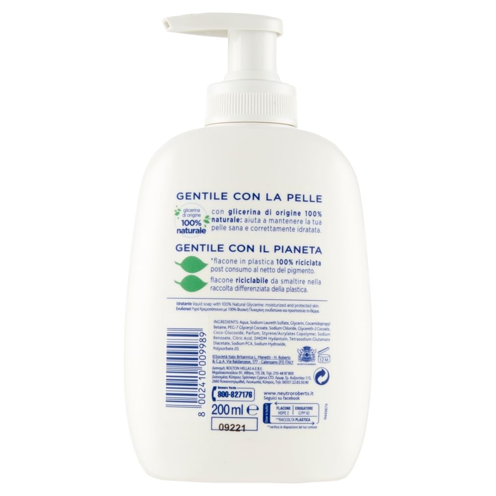 Neutro Roberts sapone liquido Idratante Jabón hidratante 12 x 200 ml + Polpa Italian Gourmet 400 g