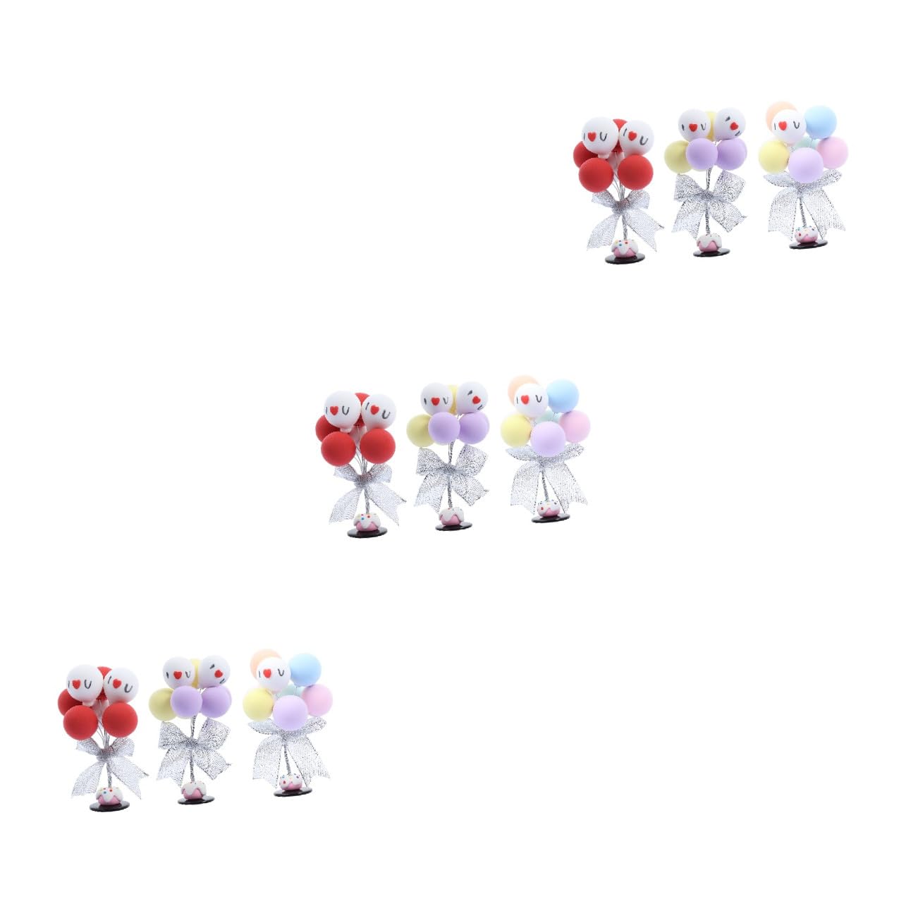 Alipis 9pezzi Ornamenti Argilla Per Decorazioni Da Tavolo Palloncini Confessionali Per Matrimonio Decorazioni Chic e Alla Moda Per Eventi Speciali