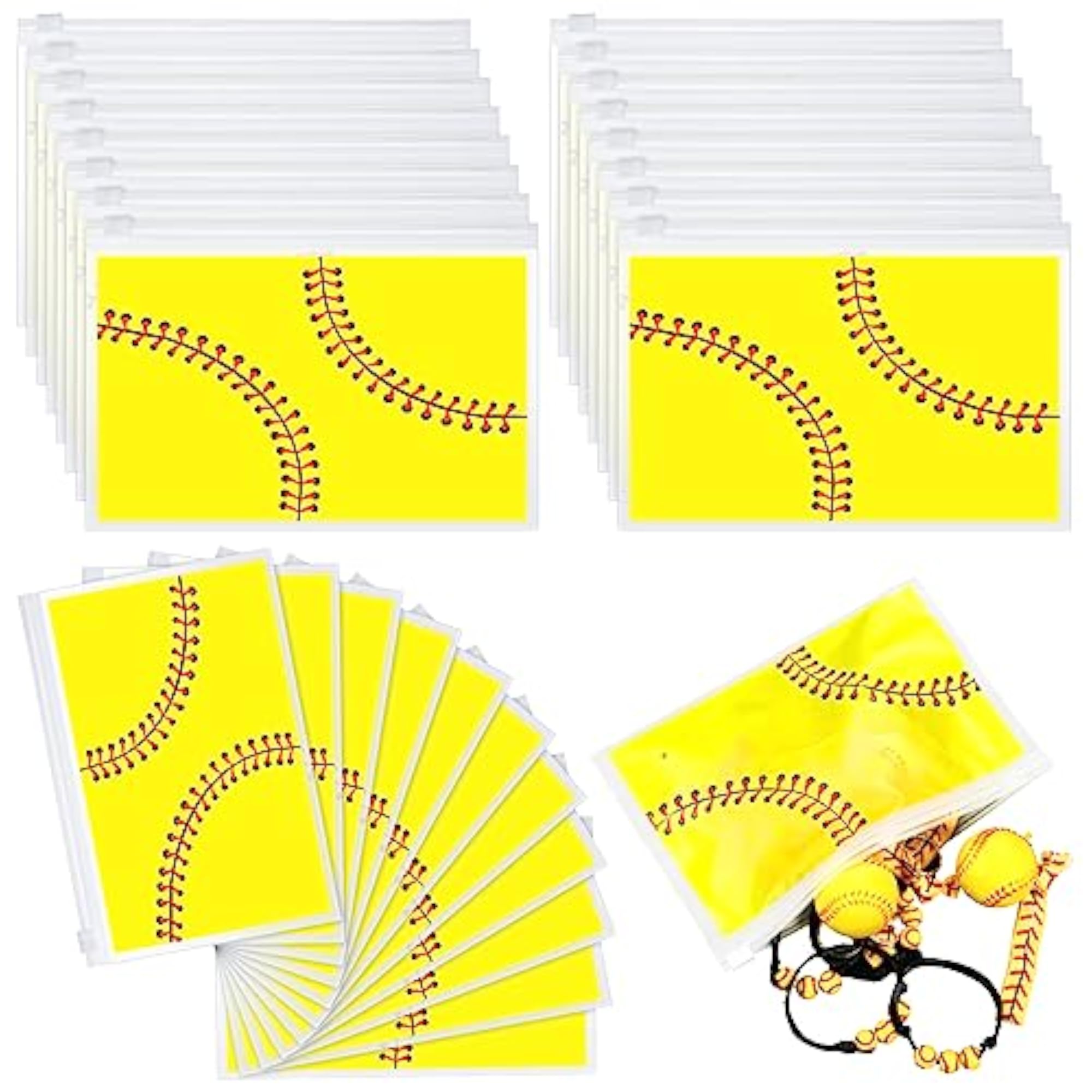 50 Pcs Softball Makeup Bag Bulk EVA Waterproof