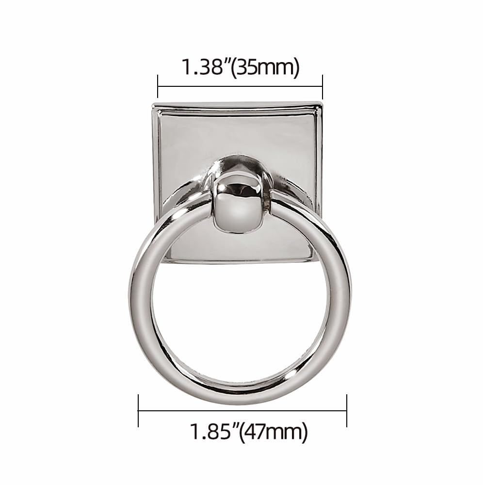 KHTUMEWARE-170104 Round Knob, Polished Nickel, 2-Pack in Polished Nickel — KHTUMEWARE
