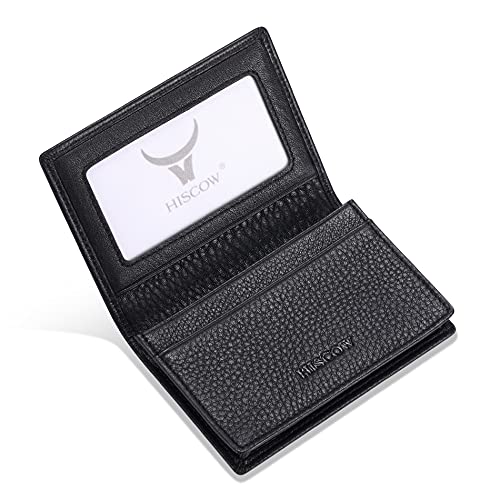 Image of HISCOW Business Card Holder with Large Compartment - Full Grain Leather