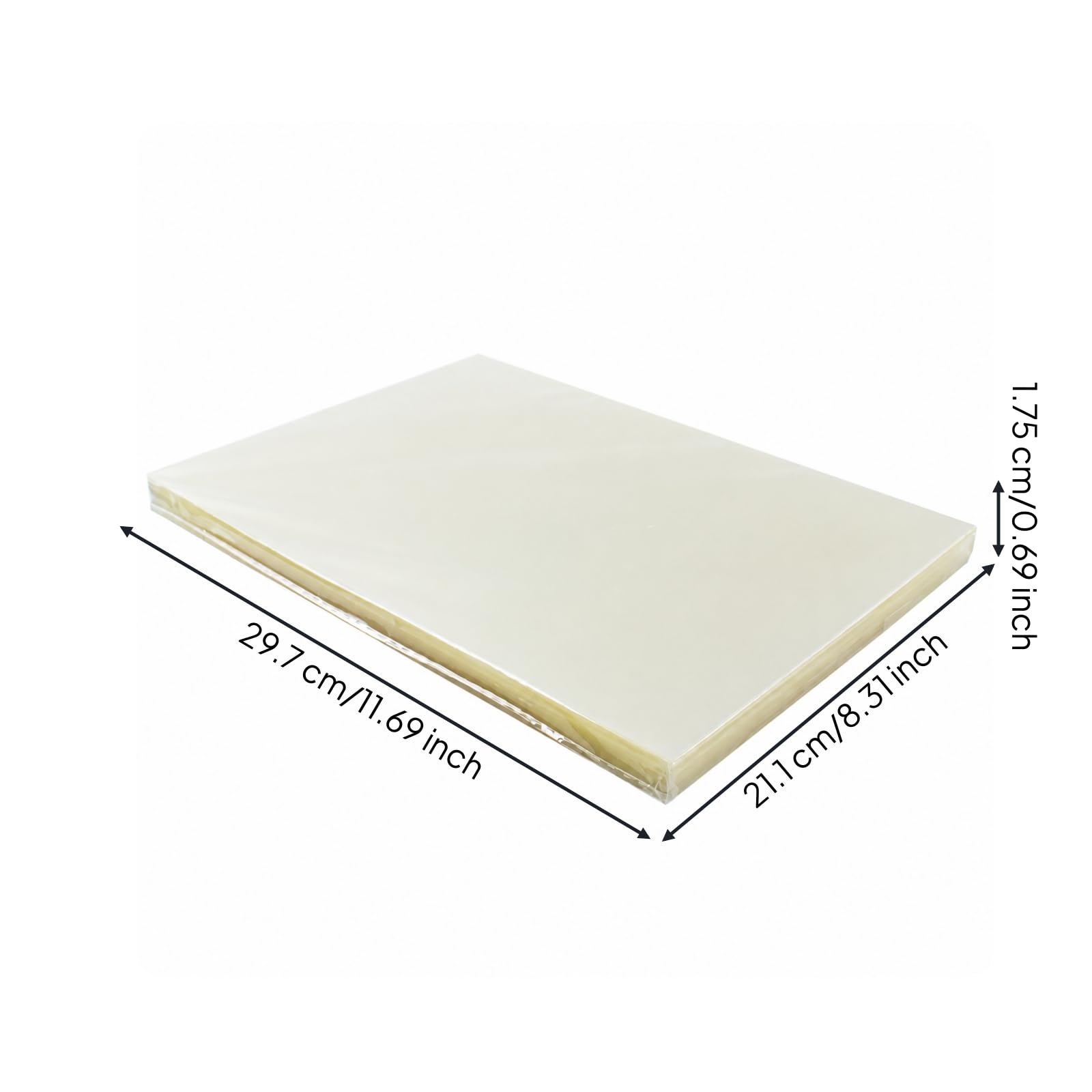 kowaku 100 Pièces Feuille Cverture Feuille Plastique Imprimable Légère Protège-Document pr Manuels, Documen Manipulés, 17.